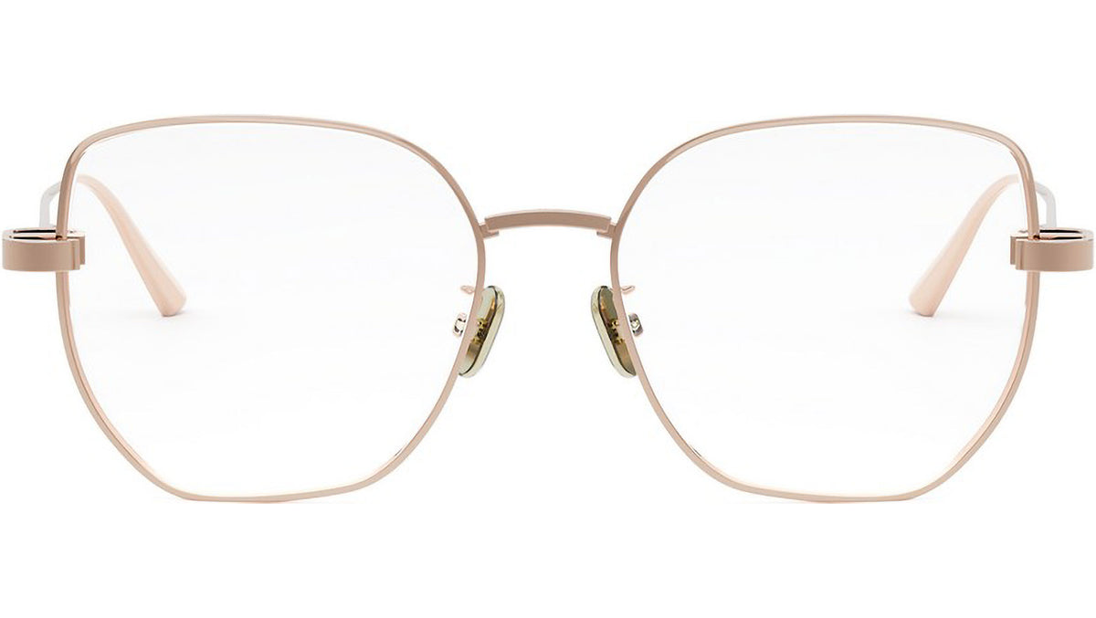 CDiorO S3F Rose Gold Geometric Eyeglasses