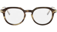 DiorBlackSuitO R10I Brown Round Eyeglasses