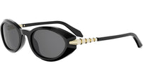 Serpenti Viper Black Oval Sunglasses