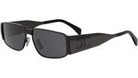 Metal Triomphe Black Rectangular Sunglasses