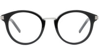 4G Bar Black Round Eyeglasses
