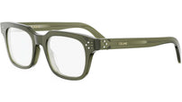 CELINE 3 Dots Green Rectangle Eyeglasses