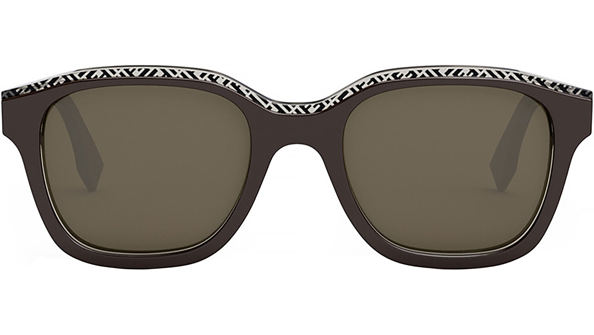 Fendi Bilayer FF Brown Square Sunglasses