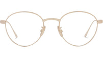 Slim Gold Round Sunglasses