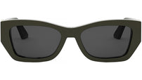 MissDior S1I Shiny Green Geometric Sunglasses