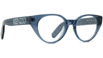 K Logo Blue Oval Eyeglasses