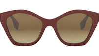 Lettering Red Geometric Sunglasses