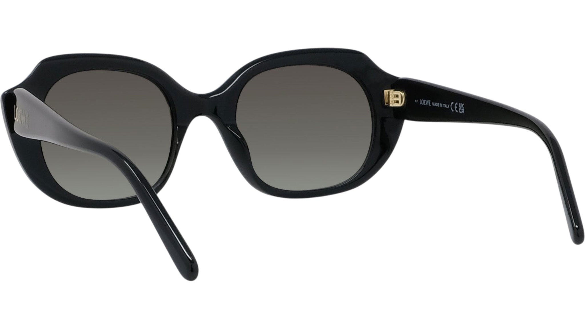 Slim Black Geometric Sunglasses