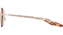 Caster Gold Round Sunglasses