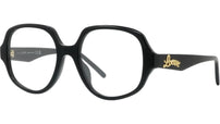 Curvy Black Geometric Eyeglasses