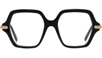Slim Black Geometric Sunglasses