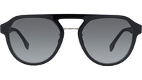 Fendi Diagonal Black Pilot Sunglasses