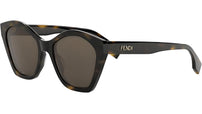 Lettering Havana Geometric Sunglasses