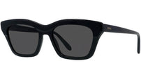 Slim Black Geometric Sunglasses