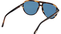 Jeffrey FT0932 56V Striped Havana Blue