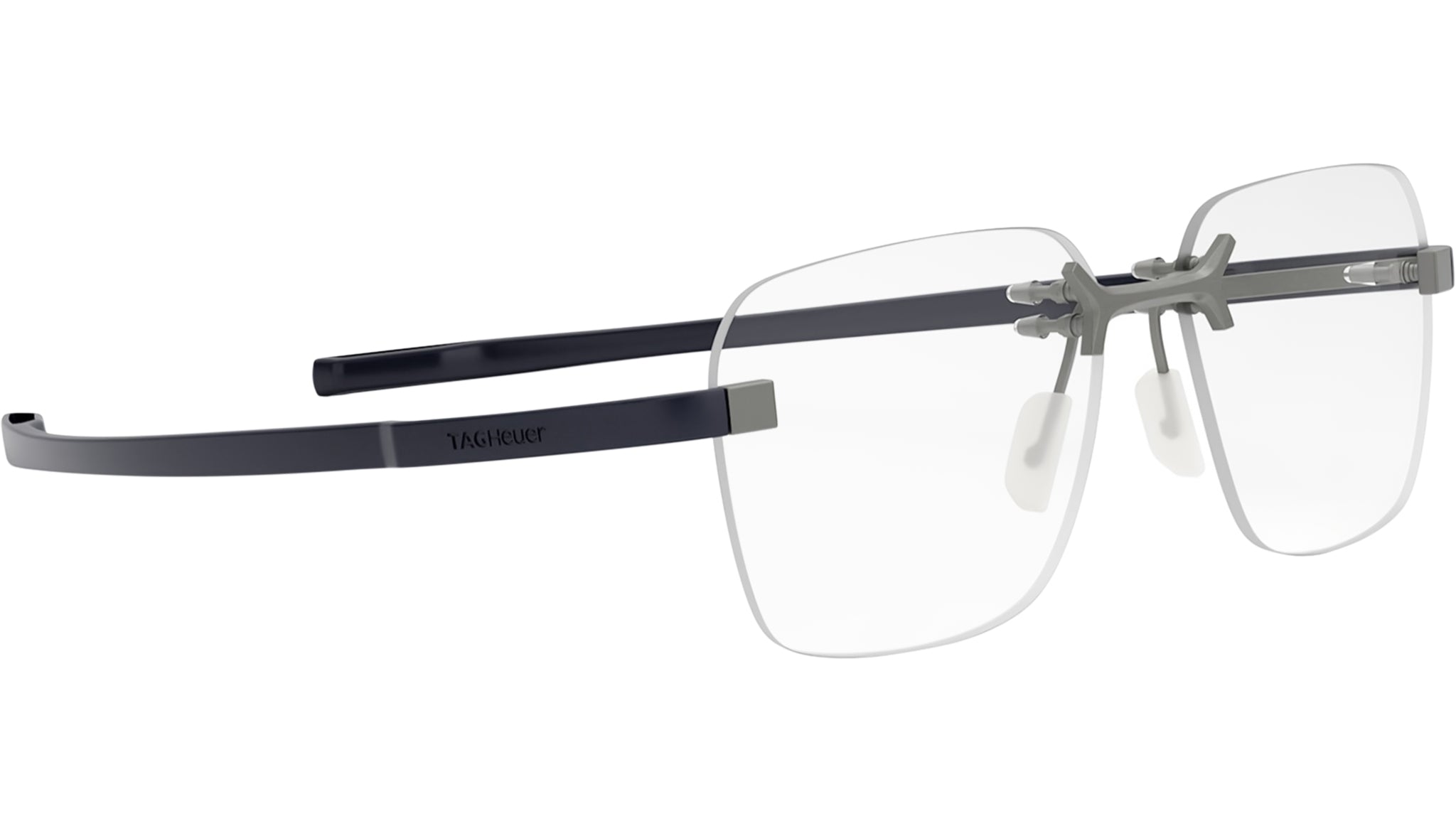 Flex Silver Geometric Eyeglasses