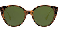 Baguette Brown Round Sunglasses