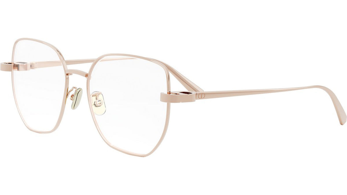 CDiorO S3F Rose Gold Geometric Eyeglasses